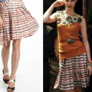 COPY - Anthropologie Maeve Imprecise Graph Skirt